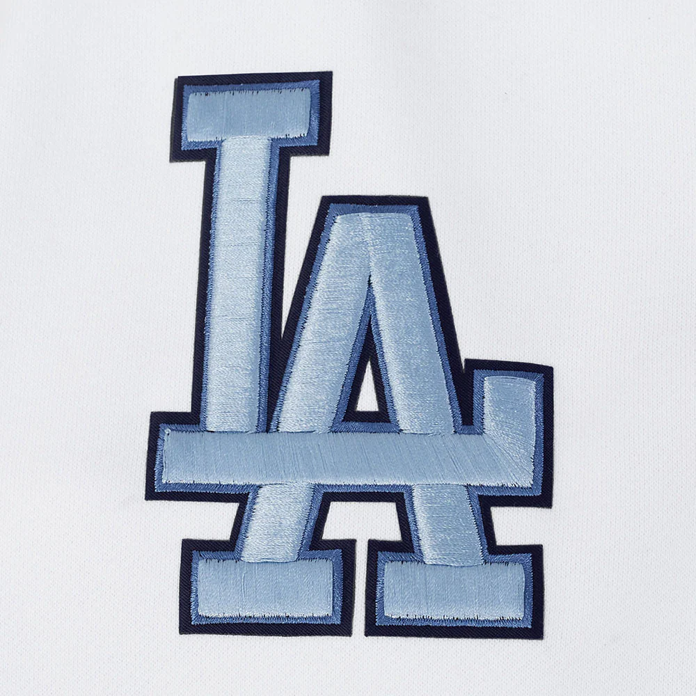 MLB LOS ANGELES DODGERS COUNTRY CLUB MEN'S DROP SHOULDER FLEECE CREWNECK (WHITE) - Image 5