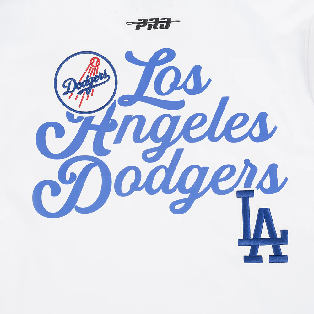 MLB LOS ANGELES DODGERS SOUVENIR MEN'S FLEECE PULLOVER HOODIE (WHITE) - Image 5