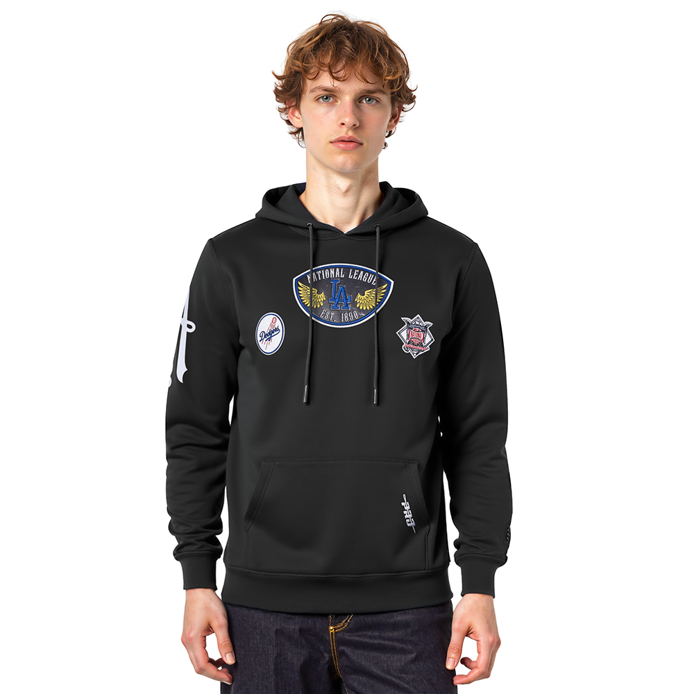 MLB LOS ANGELES DODGERS BORN FOR SPORT MEN'S FLC PO HOODIE (BLACK)