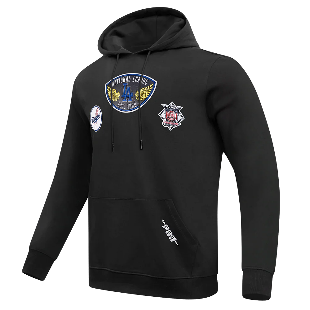 MLB LOS ANGELES DODGERS BORN FOR SPORT MEN'S FLC PO HOODIE (BLACK) - Image 3