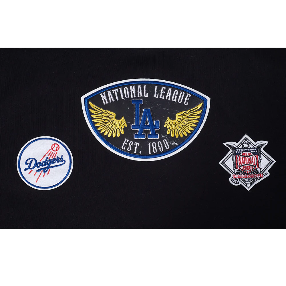 MLB LOS ANGELES DODGERS BORN FOR SPORT MEN'S FLC PO HOODIE (BLACK) - Image 7