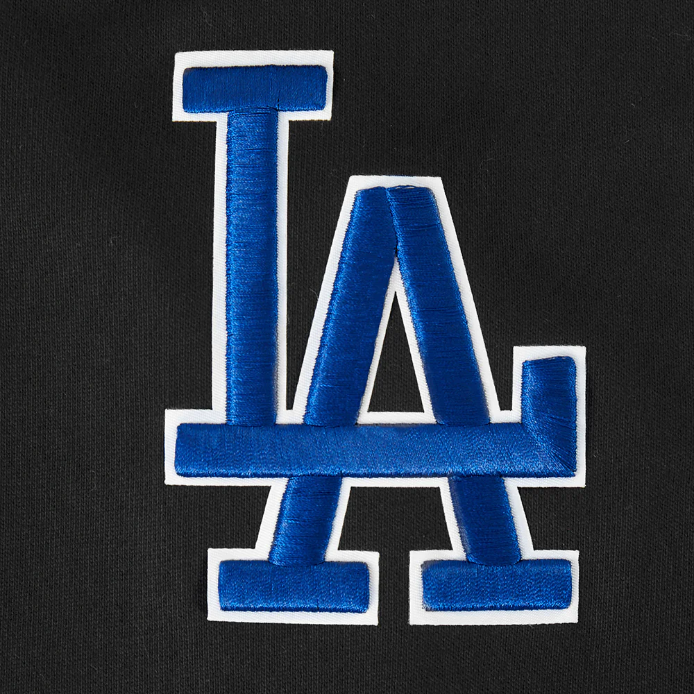 MLB LOS ANGELES DODGERS BORN FOR SPORT MEN'S FLC CREWNECK (BLACK) - Image 7