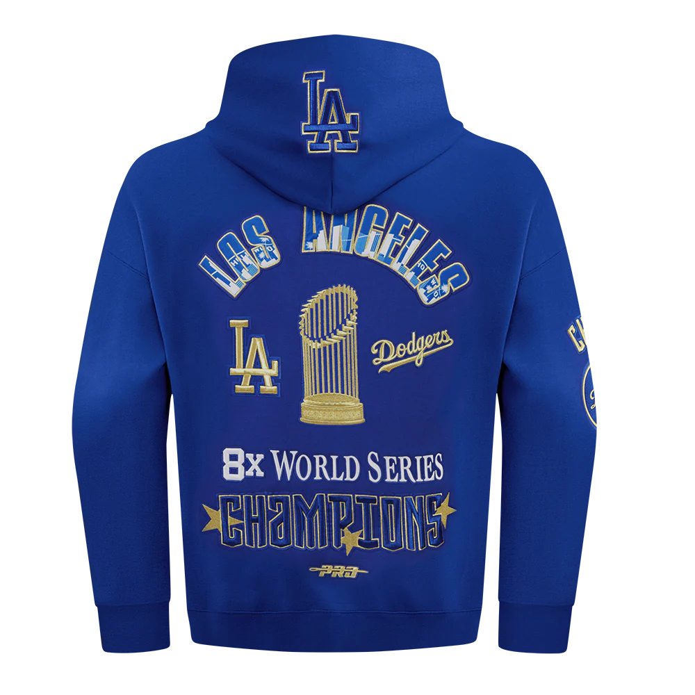 MLB LOS ANGELES DODGERS WORLD SERIES MEN'S PULL OVER HOODIE (DODGER BLUE) - Image 3