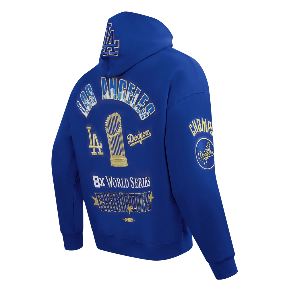 MLB LOS ANGELES DODGERS WORLD SERIES MEN'S PULL OVER HOODIE (DODGER BLUE) - Image 4