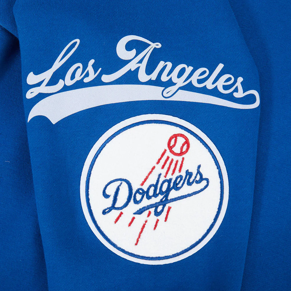 MLB LOS ANGELES DODGERS LIVING LARGE MEN'S DROP SHOULDER FLC PO HOOD (DODGER BLUE) - Image 6