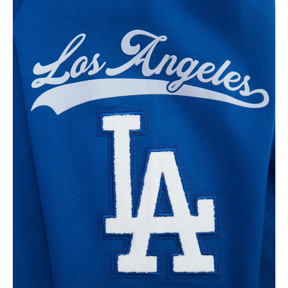 MLB LOS ANGELES DODGERS LIVING LARGE MEN'S DROP SHOULDER FLC PO HOOD (DODGER BLUE) - Image 7