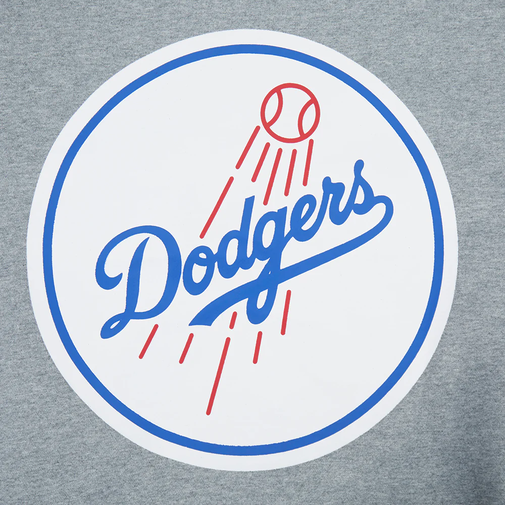 MLB LOS ANGELES DODGERS LIVING LARGE MEN'S DROP SHOULDER FLC PO HOODIE (DARK HEATHER GRAY) - Image 5