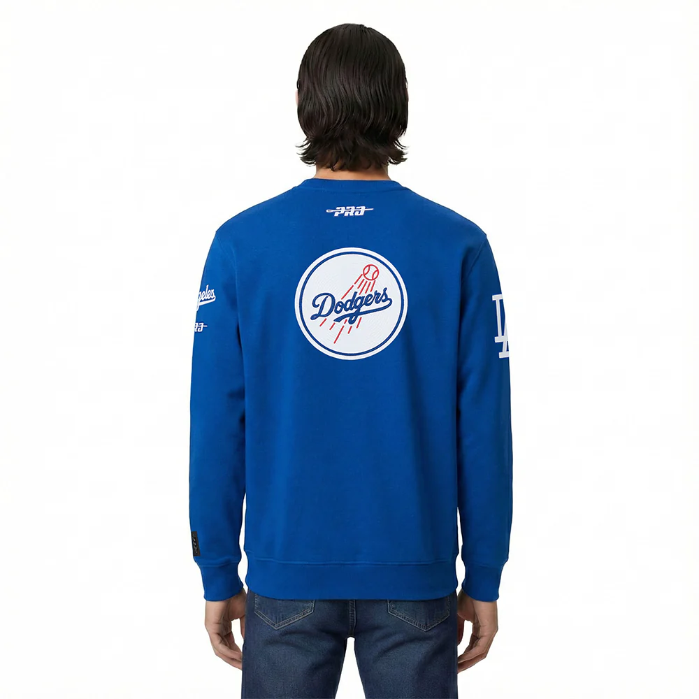 MLB LOS ANGELES DODGERS CITY ARCH MEN'S FLC CREWNECK (DODGER BLUE) - Image 2