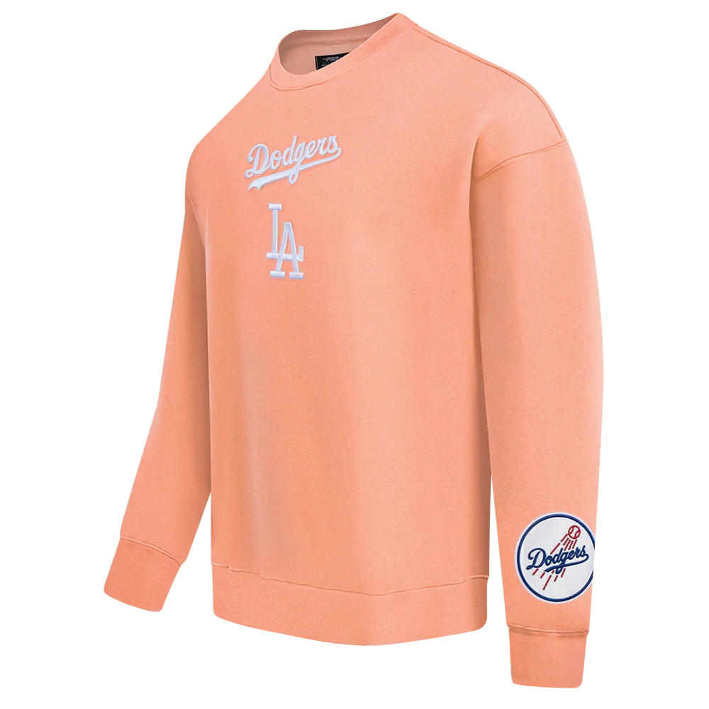 MLB LOS ANGELES DODGERS WINGSPAN MEN'S DROP SHOULDER FLC CREWNECK (GUAVA) - Image 3