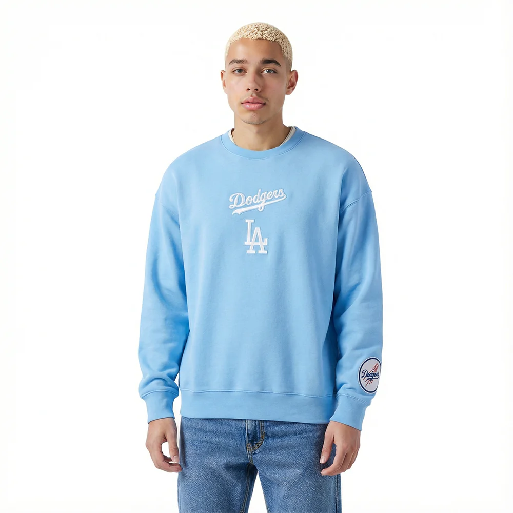 MLB LOS ANGELES DODGERS WINGSPAN MEN'S DROP SHOULDER FLC CREWNECK (UNIVERSITY BLUE) - Image 2