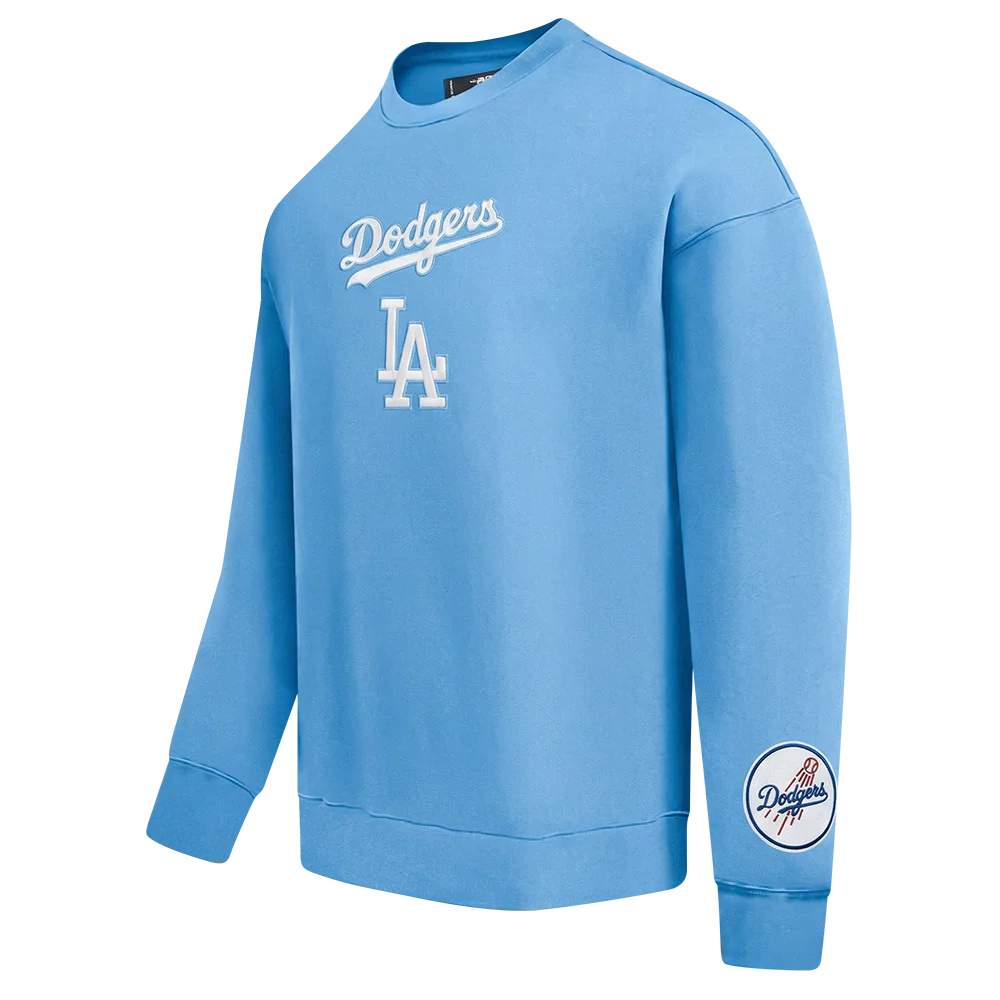 MLB LOS ANGELES DODGERS WINGSPAN MEN'S DROP SHOULDER FLC CREWNECK (UNIVERSITY BLUE) - Image 3