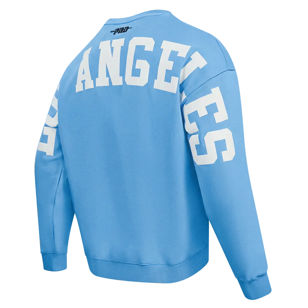MLB LOS ANGELES DODGERS WINGSPAN MEN'S DROP SHOULDER FLC CREWNECK (UNIVERSITY BLUE) - Image 4