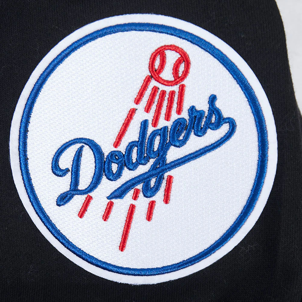 MLB LOS ANGELES DODGERS WINGSPAN MEN'S DROP SHOULDER FLC PO HOODIE V (BLACK/DODGER BLUE) - Image 8