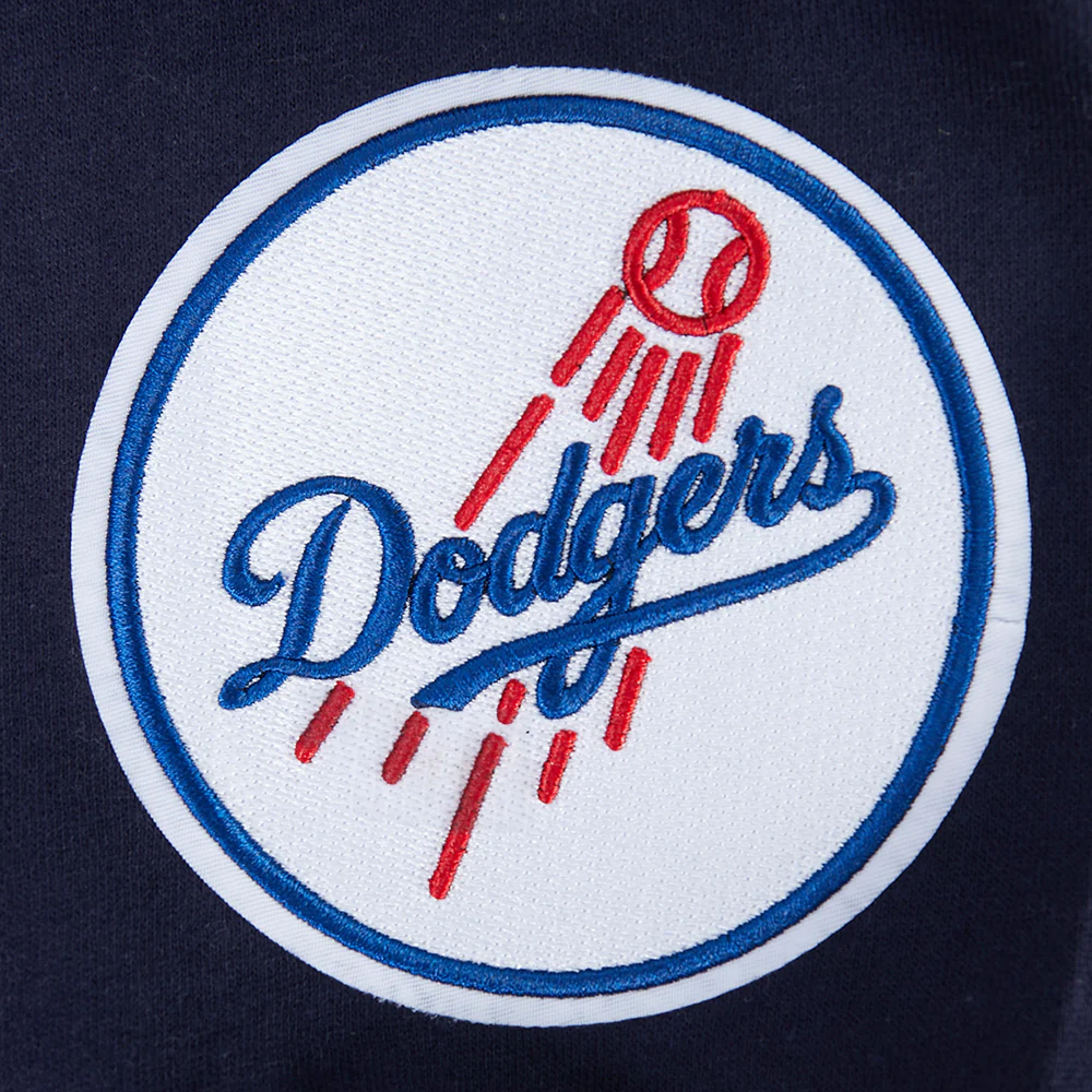 MLB LOS ANGELES DODGERS WINGSPAN MEN'S DROP SHOULDER FLC PO HOODIE V (BLACK) - Image 10