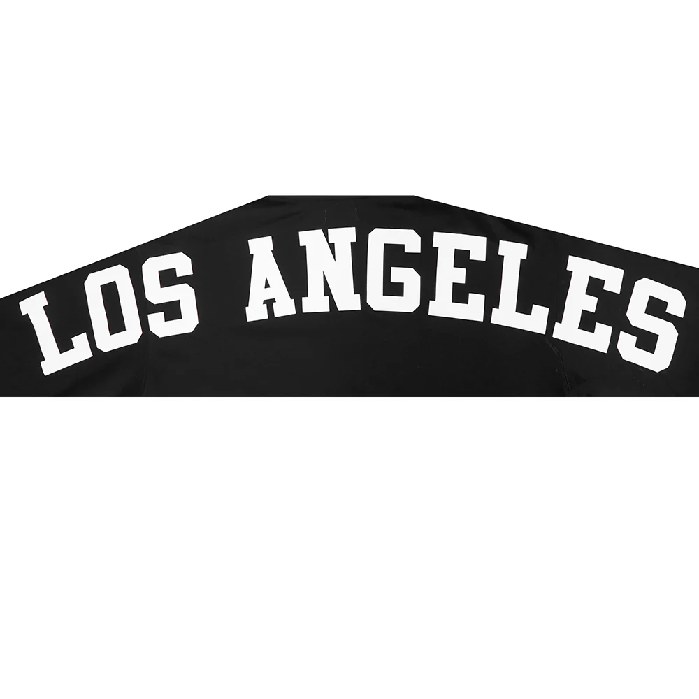 MLB LOS ANGELES DODGERS WINGSPAN MEN'S DROP SHOULDER FLC PO HOODIE V (BLACK) - Image 8