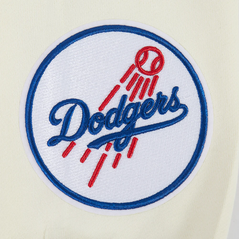MLB LOS ANGELES DODGERS WINGSPAN MEN'S DROP SHOULDER FLC PO HOODIE V (EGGSHELL) - Image 7