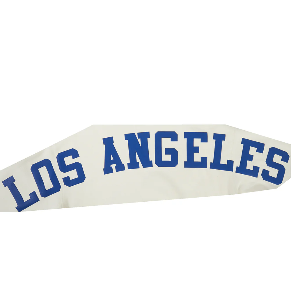 MLB LOS ANGELES DODGERS WINGSPAN MEN'S DROP SHOULDER FLC PO HOODIE V (EGGSHELL) - Image 9