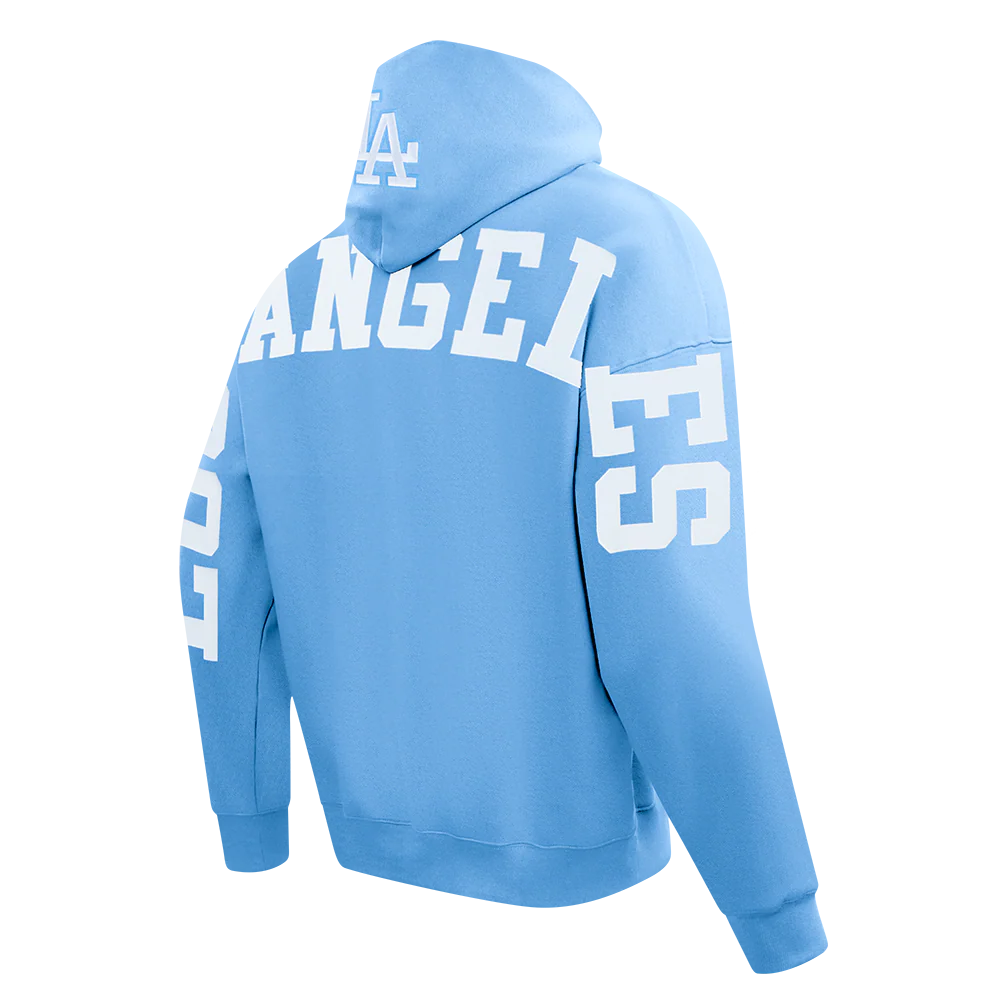 MLB LOS ANGELES DODGERS WINGSPAN MEN'S DROP SHOULDER FLC PO HOODIE V2 (UNIVERSITY BLUE) - Image 6