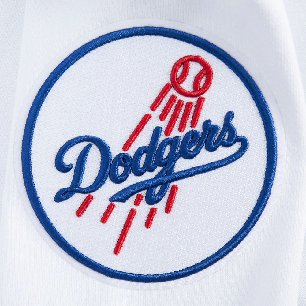 MLB LOS ANGELES DODGERS WINGSPAN MEN'S DROP SHOULDER FLC PO HOODIE V2 (WHITE) - Image 8