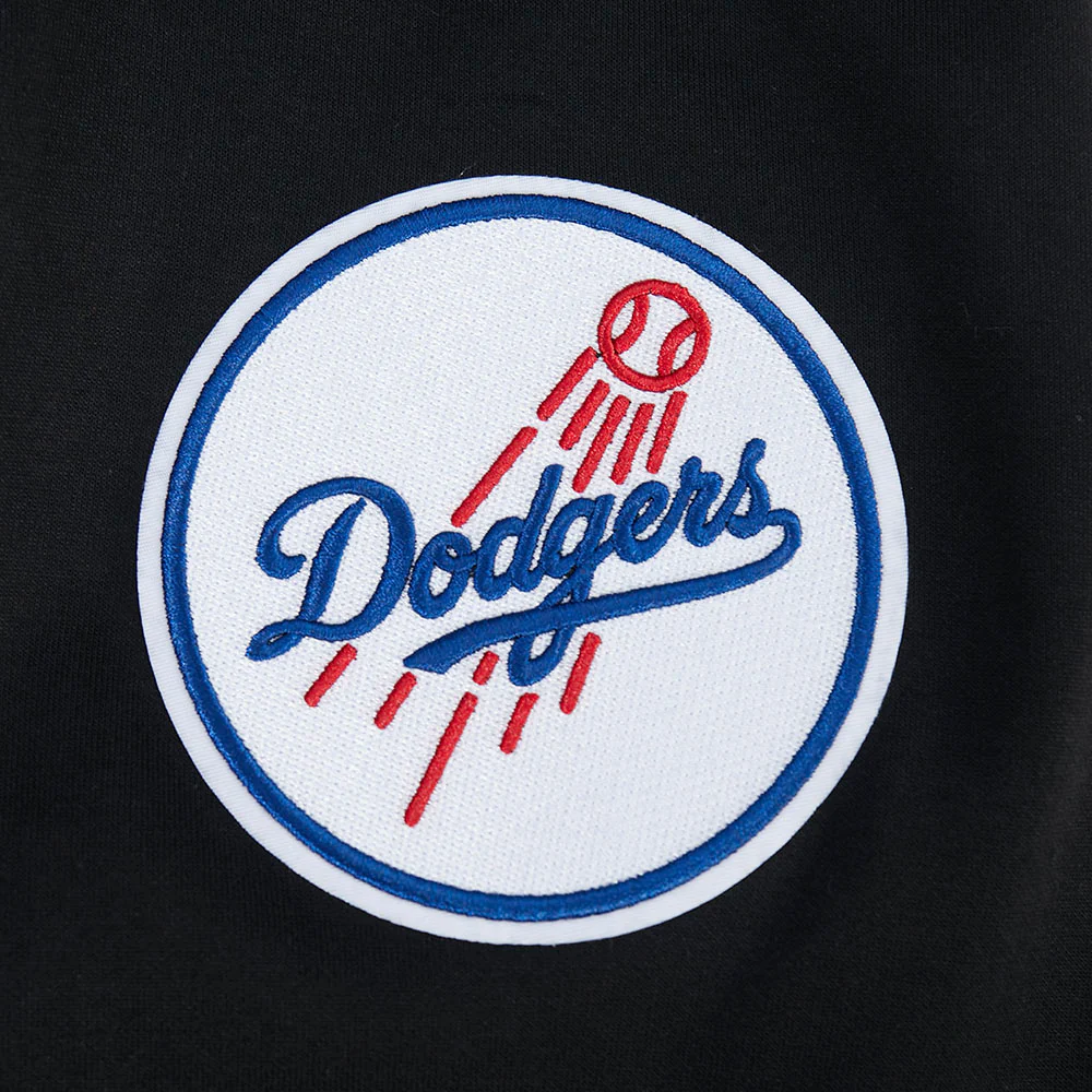 MLB LOS ANGELES DODGERS CLASSIC CHENILLE MEN'S DK PO HOODIE (BLACK) - Image 6