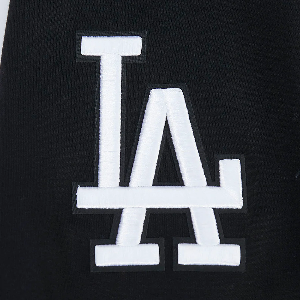MLB LOS ANGELES DODGERS CLASSIC CHENILLE MEN'S DK PO HOODIE (BLACK) - Image 7