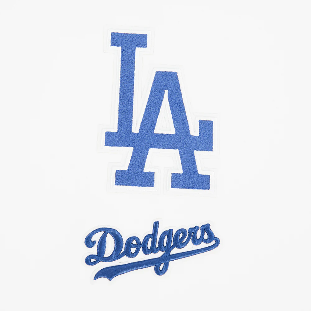 MLB LOS ANGELES DODGERS CLASSIC CHENILLE MEN'S DK PO HOODIE (WHITE) - Image 5
