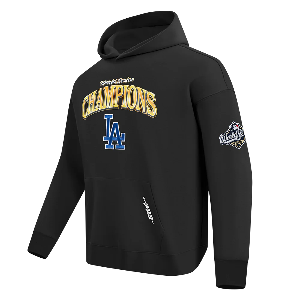 MLB LOS ANGELES DODGERS MLB WORLD SERIES 2025 MEN´S DROP SHOULDER FLC PO HOODIE (BLACK) - Image 4