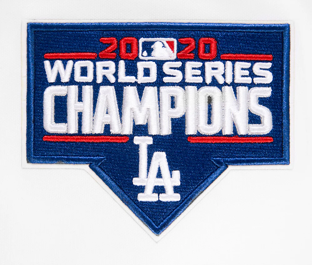 MLB LOS ANGELES DODGERS CLASSIC CHENILLE MEN'S FULL ZIP PULLOVER HOODIE (WHITE) - Image 8