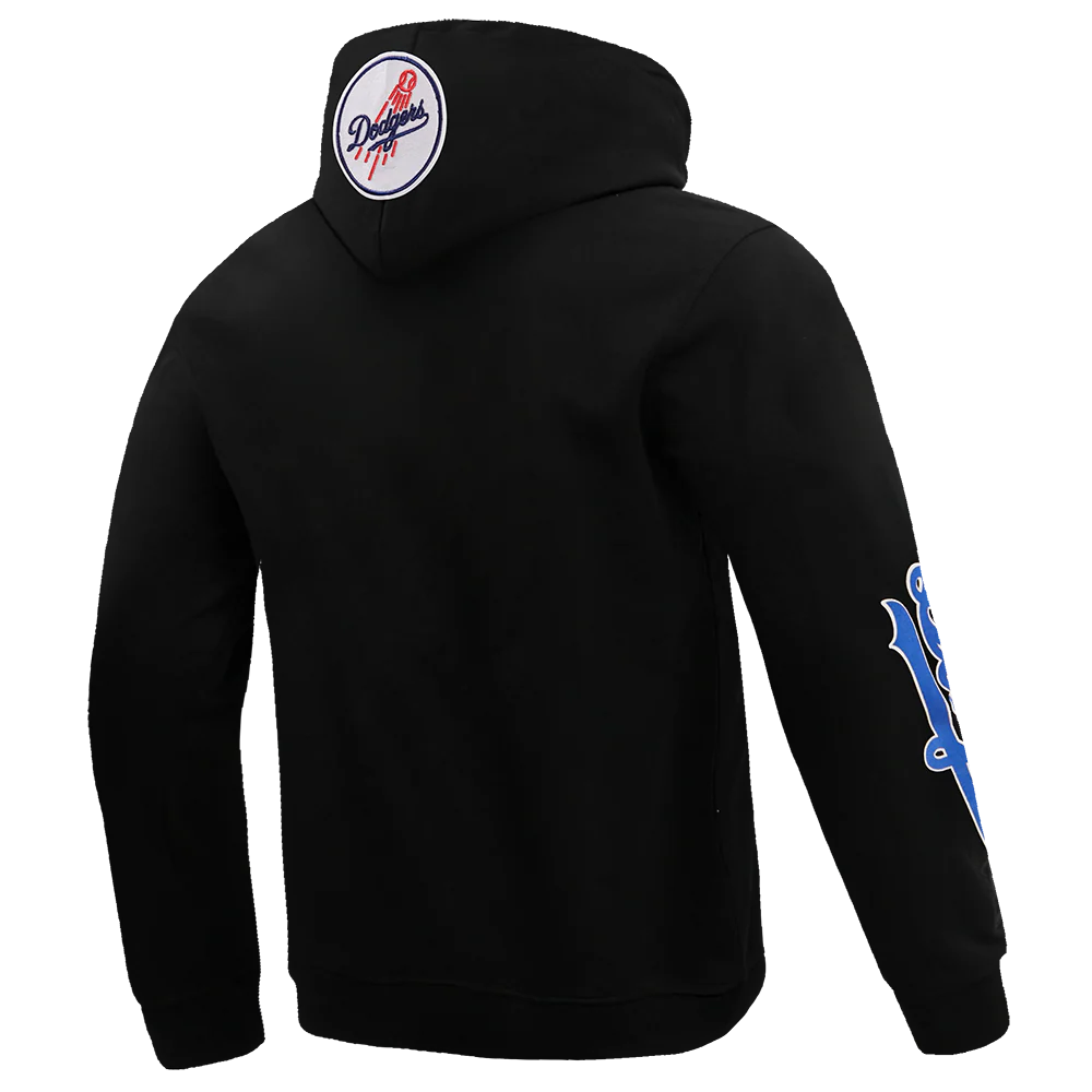 MLB LOS ANGELES DODGERS CLASSIC MEN'S PULLOVER HOODIE (BLACK) - Image 3