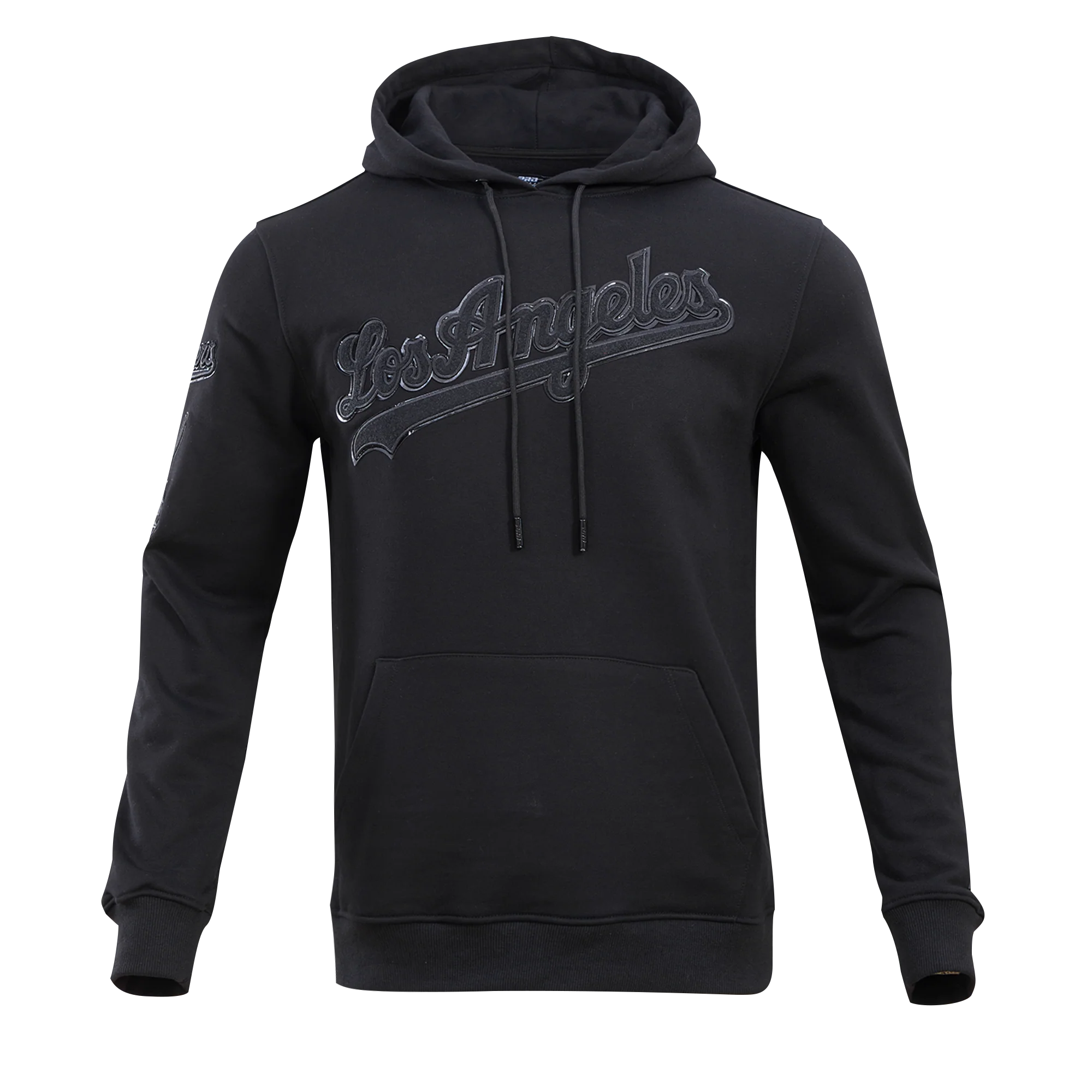 MLB LOS ANGELES DODGERS TRIPLE BLACK MEN'S ZIPPER HOODIE (BLACK)