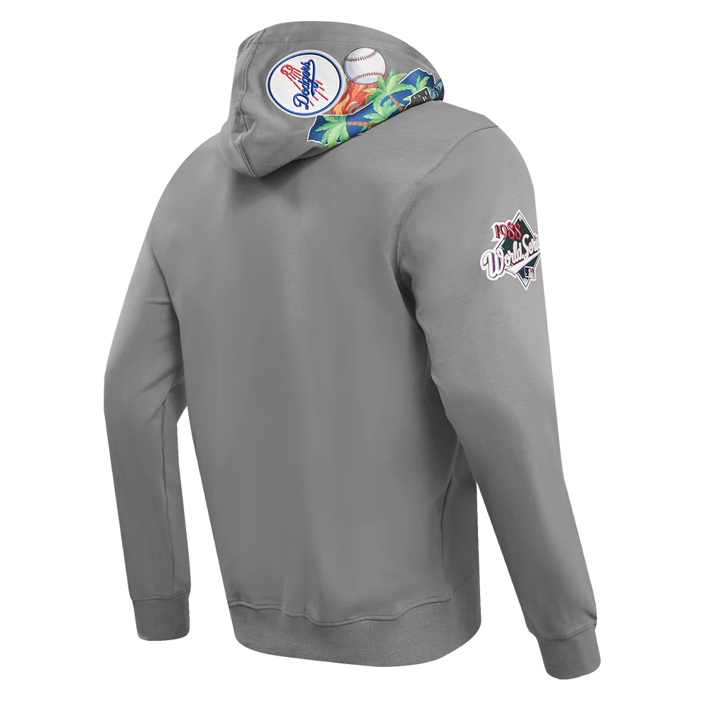 MLB LOS ANGELES DODGERS HOME TOWN MEN'S PULL OVER HOODIE (GRAY) - Image 3