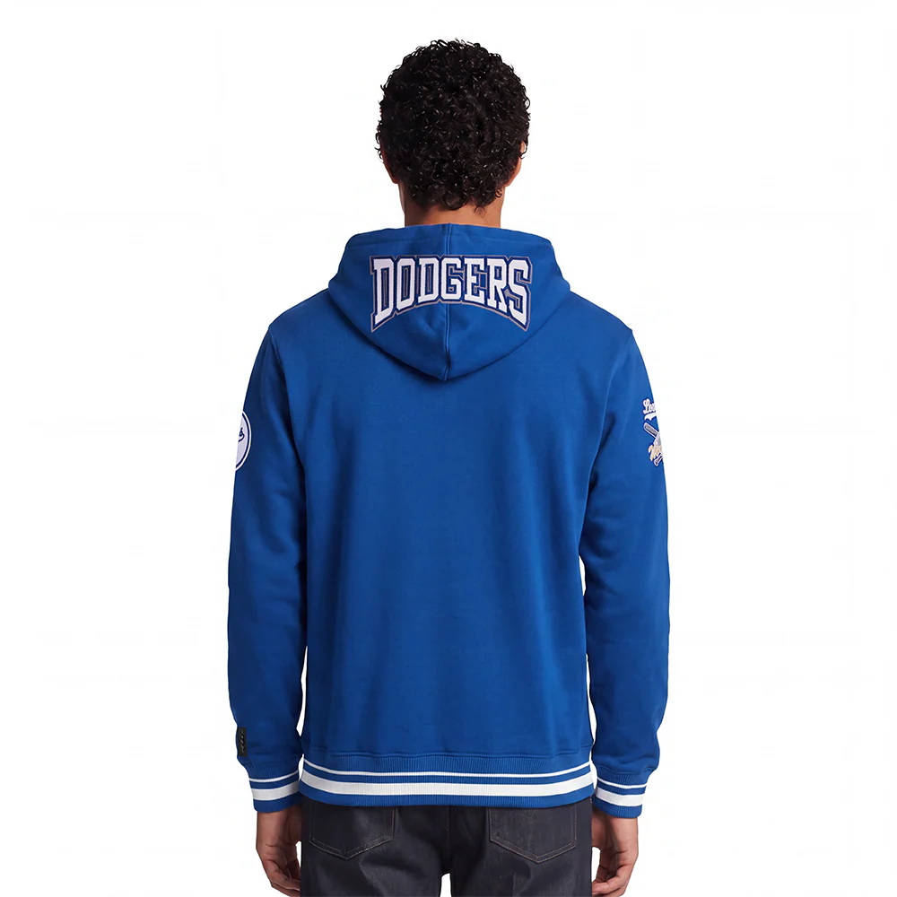 MLB LOS ANGELES DODGERS CREST EMBLEM RIB FLC PO HOODIE (DODGER BLUE) - Image 2