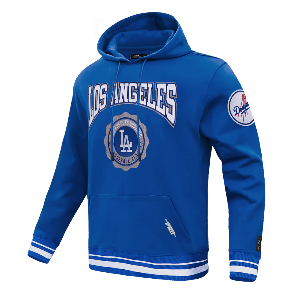 MLB LOS ANGELES DODGERS CREST EMBLEM RIB FLC PO HOODIE (DODGER BLUE) - Image 3