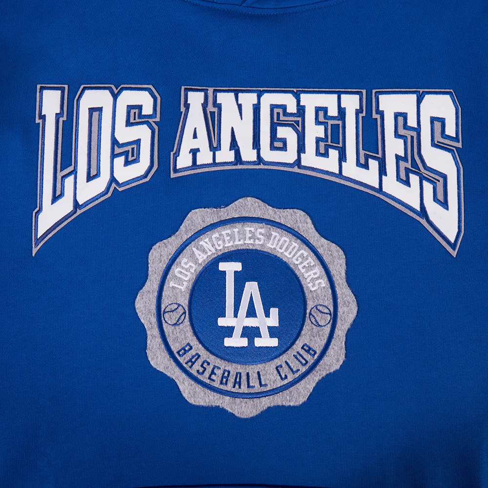 MLB LOS ANGELES DODGERS CREST EMBLEM RIB FLC PO HOODIE (DODGER BLUE) - Image 6