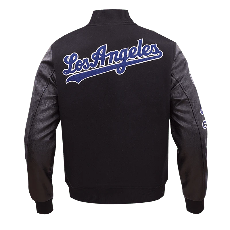 MLB LOS ANGELES DODGERS CLASSIC WOOL MEN'S VARSITY JACKET (BLACK) - Image 4