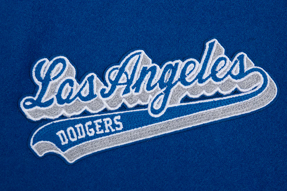 MLB LOS ANGELES DODGERS SCRIPT TAIL MEN'S RIB WOOL VARSITY (DODGER BLUE/WHITE) - Image 8