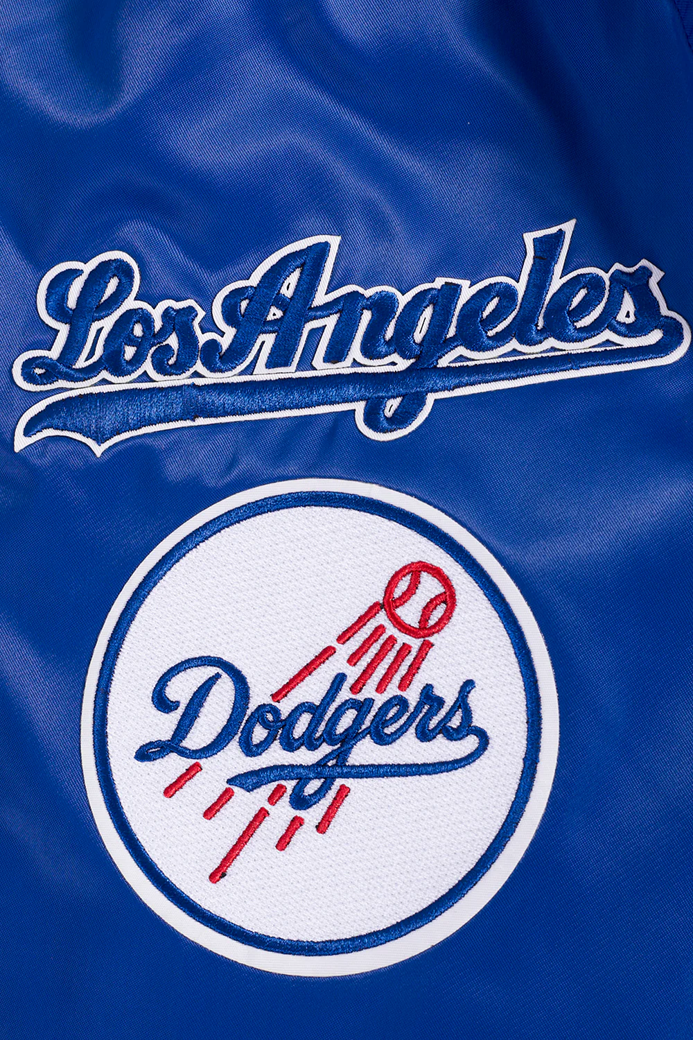 MLB LOS ANGELES DODGERS OLD ENGLISH MEN'S RIB SATIN JACKET (DODGER BLUE) - Image 9