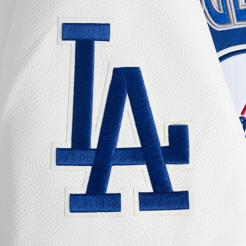 MLB LOS ANGELES DODGERS TURN IT UP MEN'S RIB WOOL VARSITY JACKET (DODGER BLUE/WHITE) - Image 10