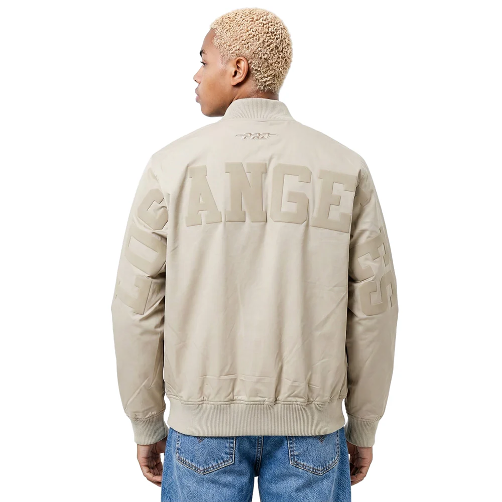 MLB LOS ANGELES DODGERS WINGSPAN MEN'S TWILL JACKET (TAUPE)