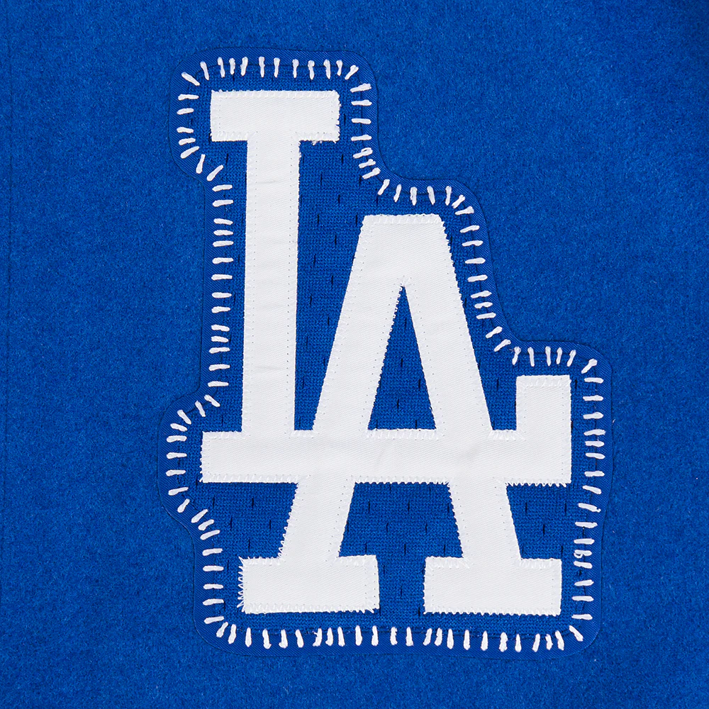 MLB LOS ANGELES DODGERS DIY PICK STITCH MEN'S RIB WOOL VARSITY JACKET (DODGER BLUE/WHITE) - Image 14