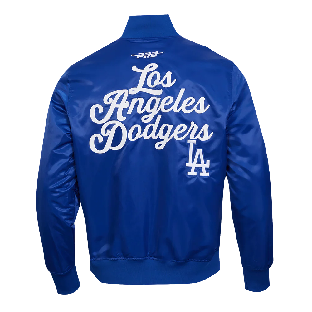 MLB LOS ANGELES DODGERS SOUVENIR MEN'S SATIN JACKET (DODGER BLUE) - Image 3