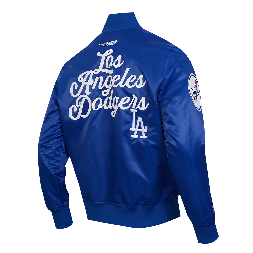 MLB LOS ANGELES DODGERS SOUVENIR MEN'S SATIN JACKET (DODGER BLUE) - Image 4