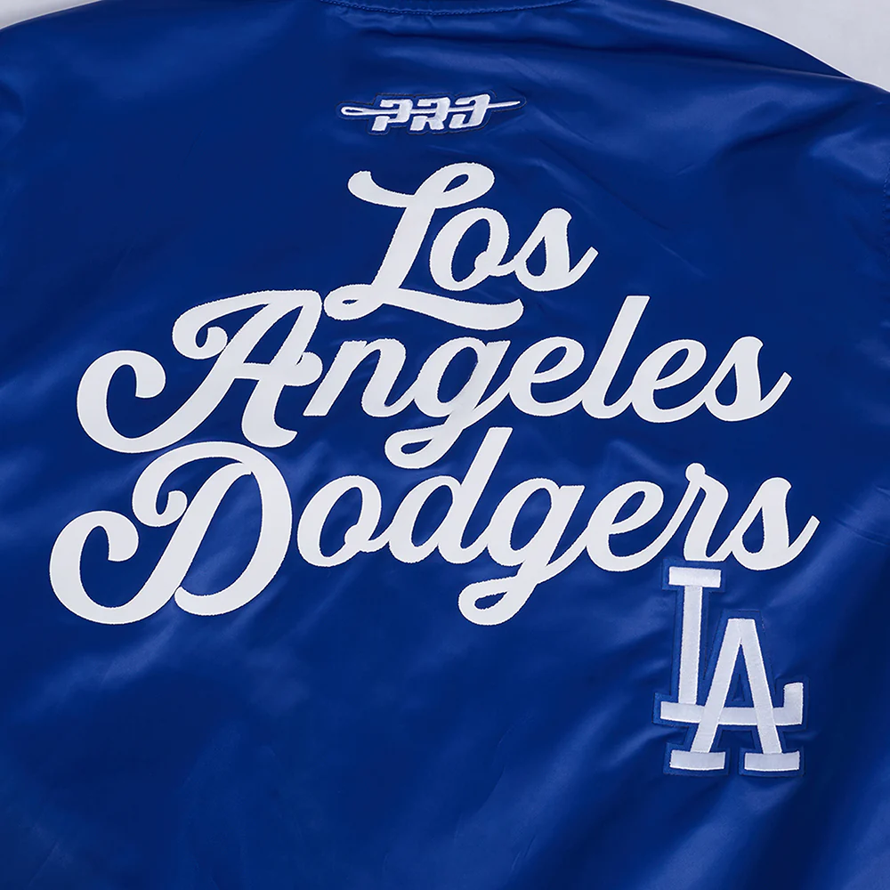 MLB LOS ANGELES DODGERS SOUVENIR MEN'S SATIN JACKET (DODGER BLUE) - Image 5