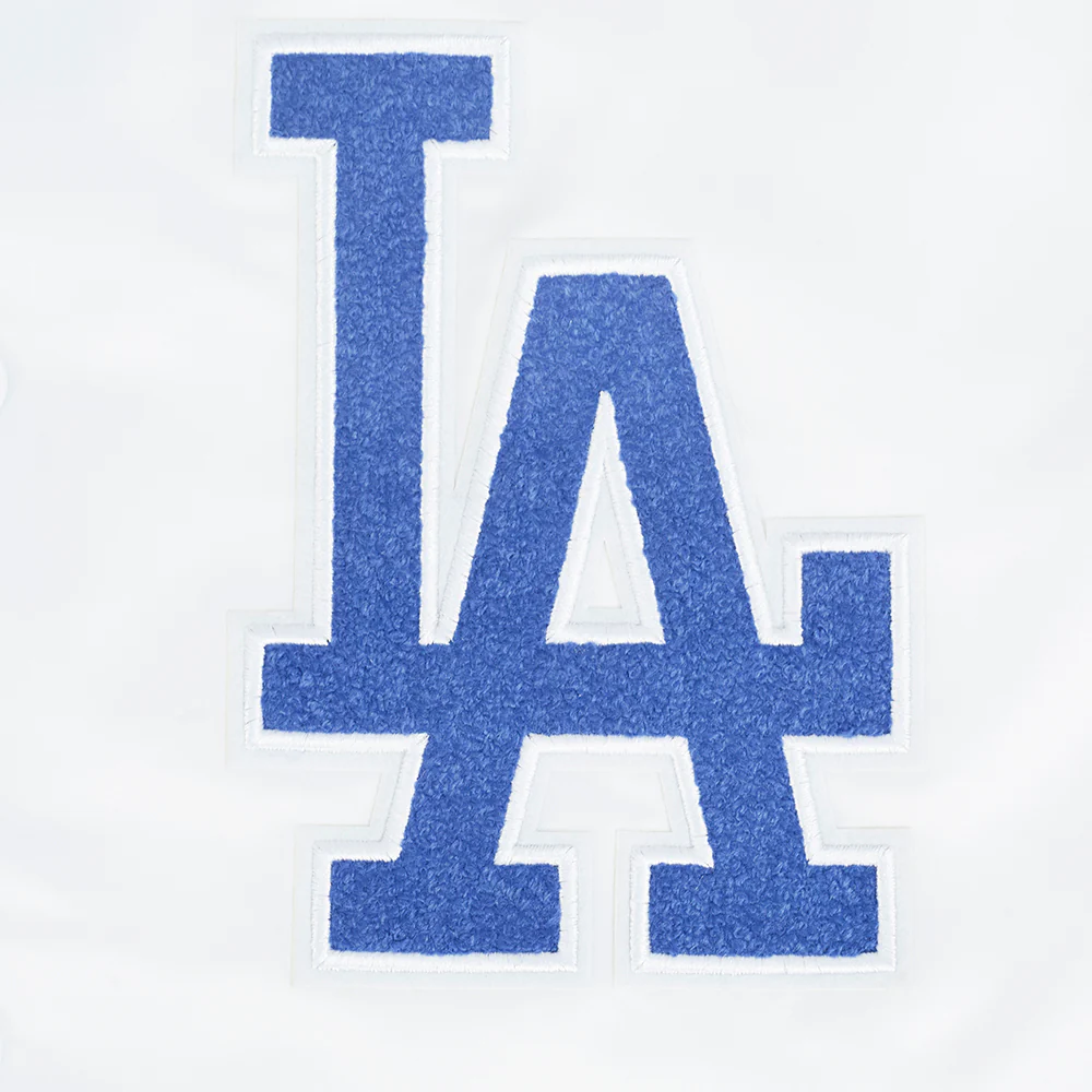 MLB LOS ANGELES DODGERS SOUVENIR MEN'S SATIN JACKET (WHITE) - Image 5