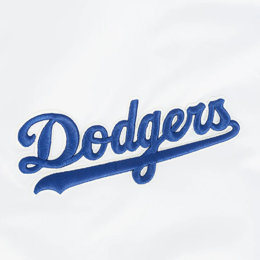 MLB LOS ANGELES DODGERS SOUVENIR MEN'S SATIN JACKET (WHITE) - Image 6