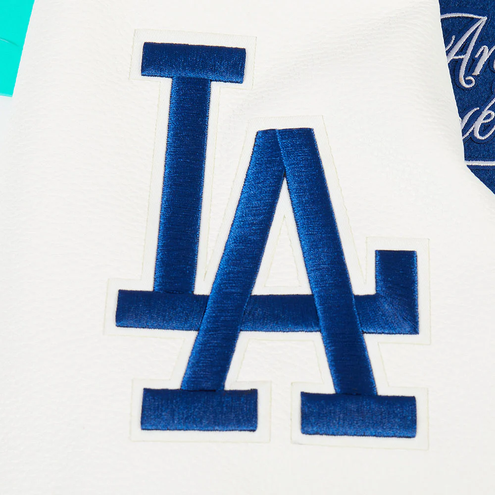 MLB LOS ANGELES DODGERS SUGAR SKULL MEN'S RIB WOOL VARSITY JACKET (DODGER BLUE/WHITE) - Image 10