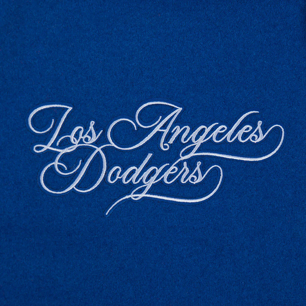 MLB LOS ANGELES DODGERS SUGAR SKULL MEN'S RIB WOOL VARSITY JACKET (DODGER BLUE/WHITE) - Image 7
