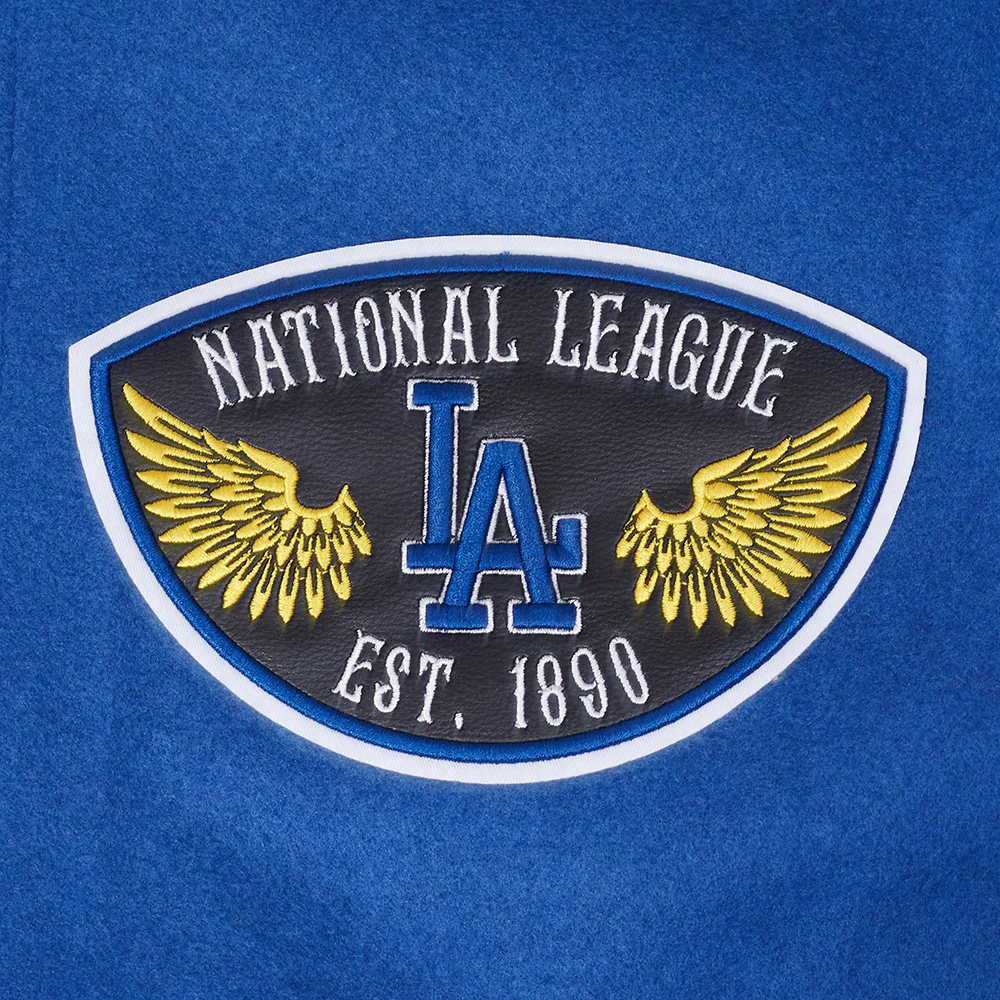 MLB LOS ANGELES DODGERS BORN FOR SPORT MEN'S WOOL VARSITY JACKET (DODGER BLUE) - Image 5