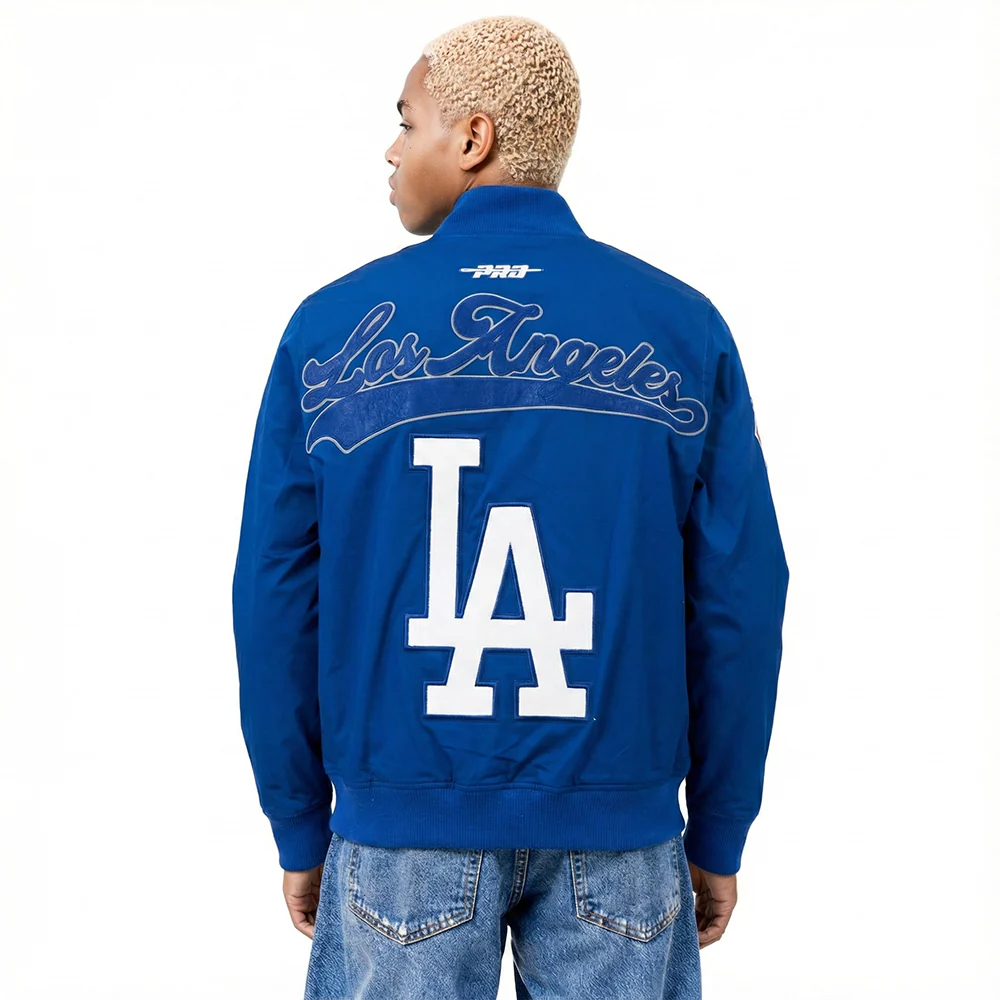 MLB LOS ANGELES DODGERS LIVING LARGE MEN'S TWILL JACKET (DODGER BLUE)