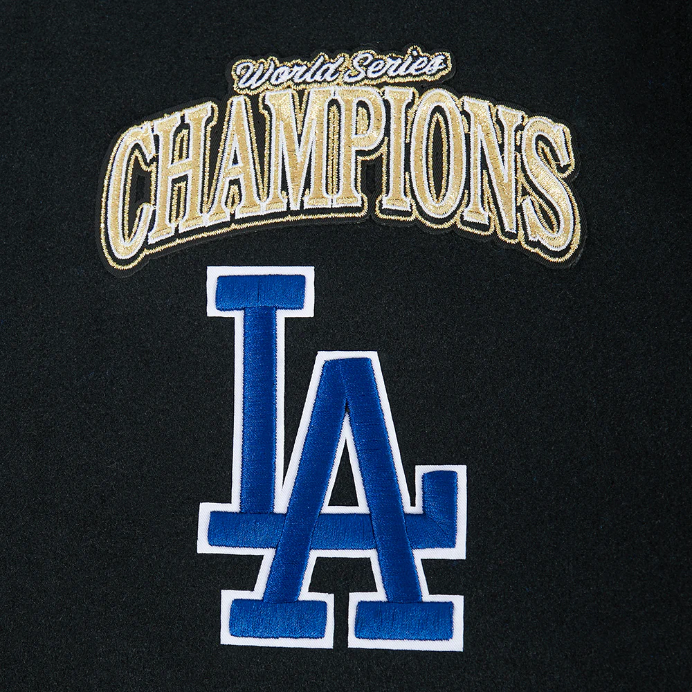 MLB LOS ANGELES DODGERS MLB WORLD SERIES 2025 MEN´S RIB WOOL VARSITY JACKET (BLACK/DODGER BLUE) - Image 10
